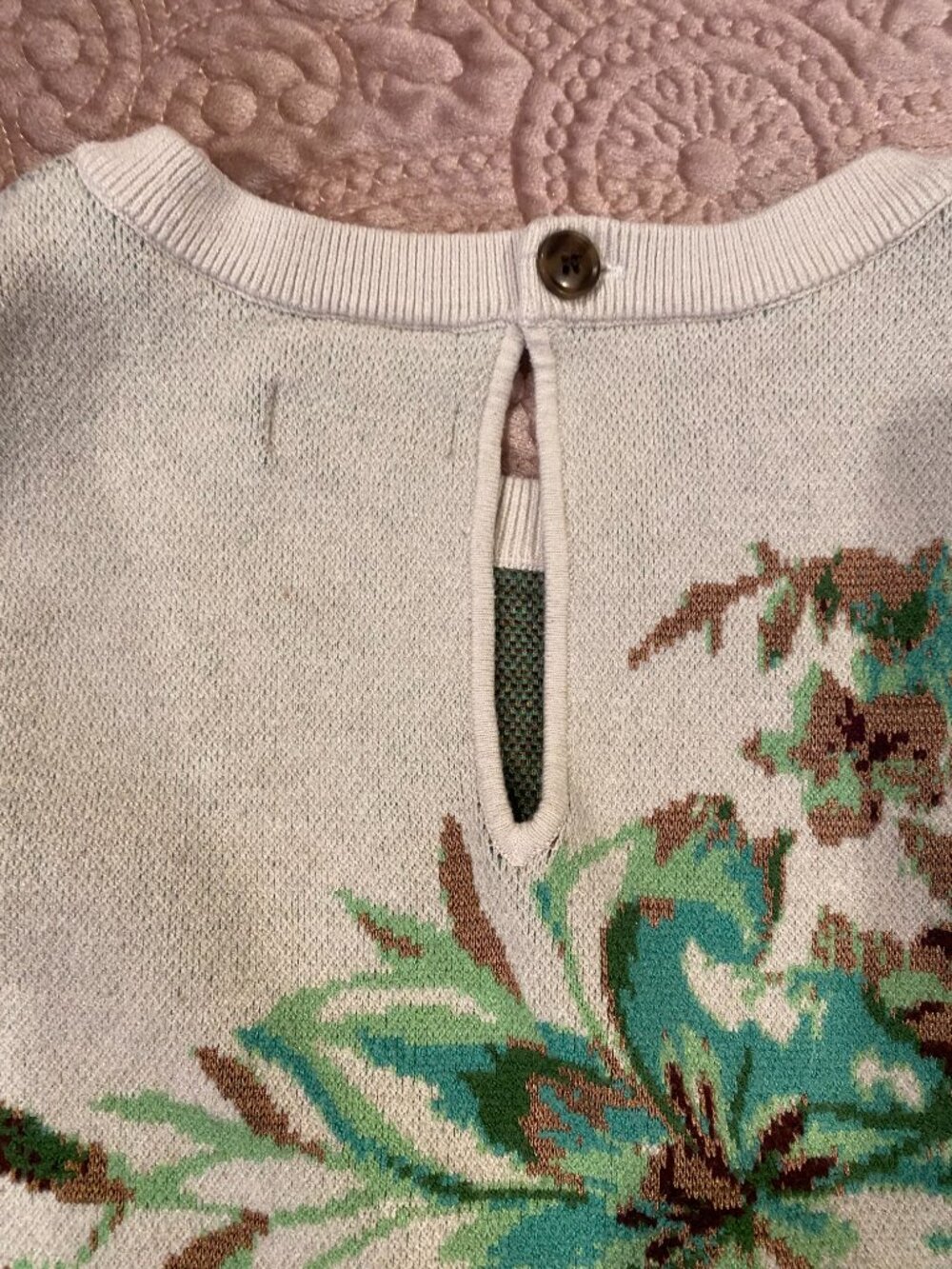 Anthropologie Maeve Harmon Jacquard Sweater Tee - Picture 6 of 7